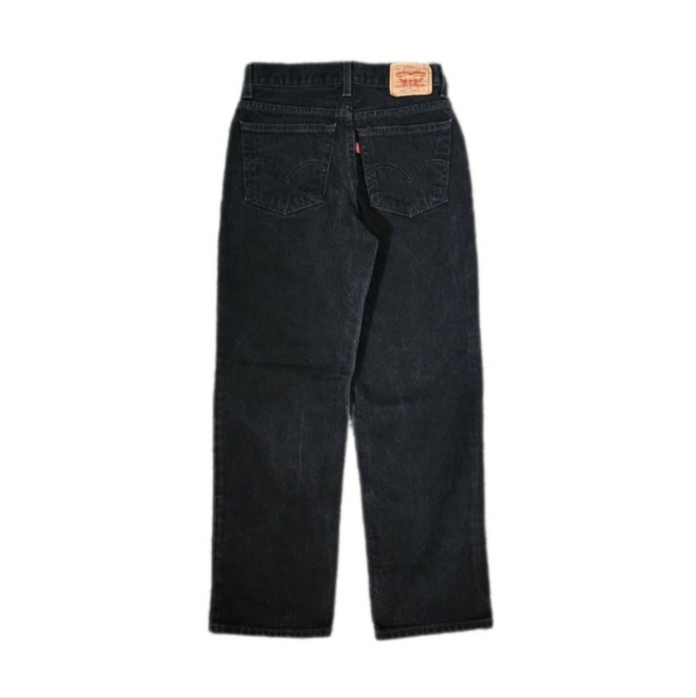 Levi Strauss Boys Black Jeans Denim Black Washed Slim Size 16 W26 L28 - Picture 10 of 12